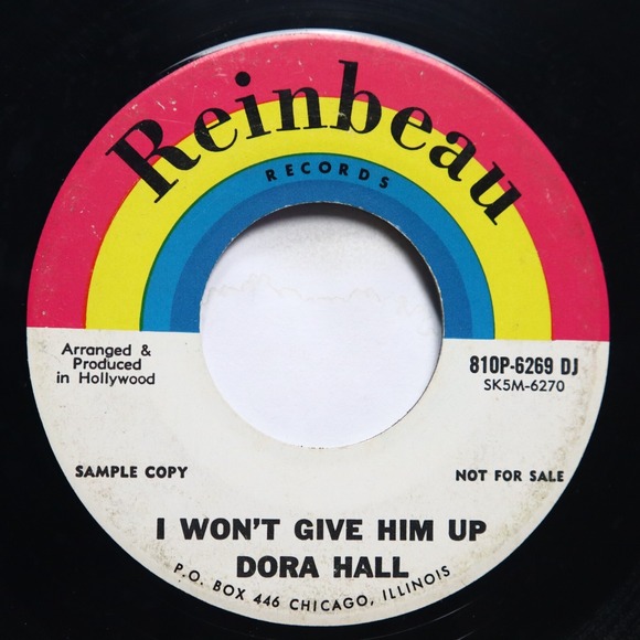 DORA HALL - I WON'T GIVE HIM UP / TIME TO SAY GOODBYE - SOUL 45 - Picture 1 of 2